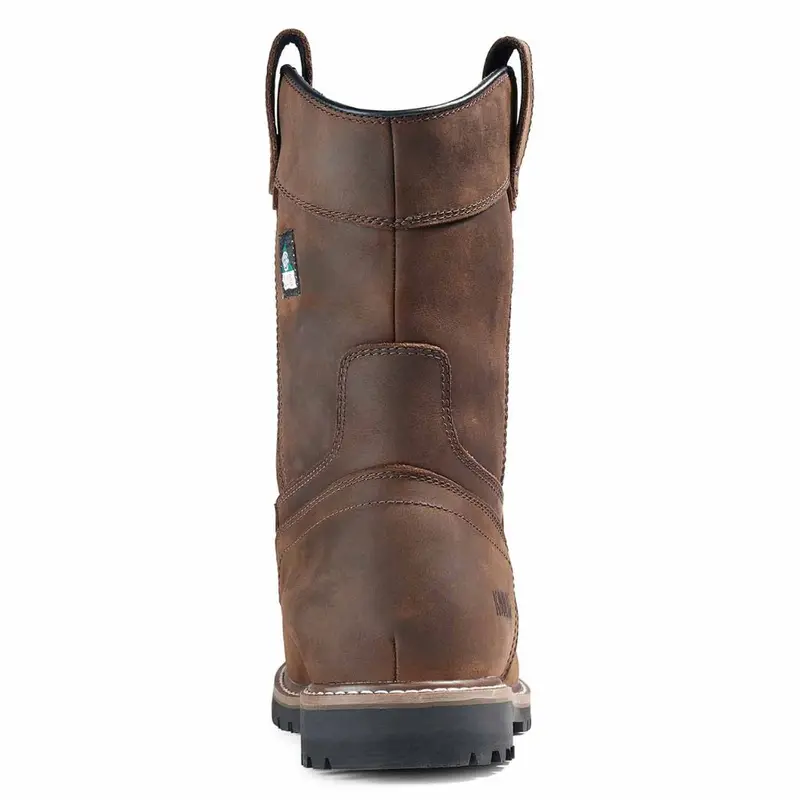 Kodiak Mckinney Wellington Men's Waterproof Pull-On Composite Toe Work Boot Kd0a4terdbx - Brown 7