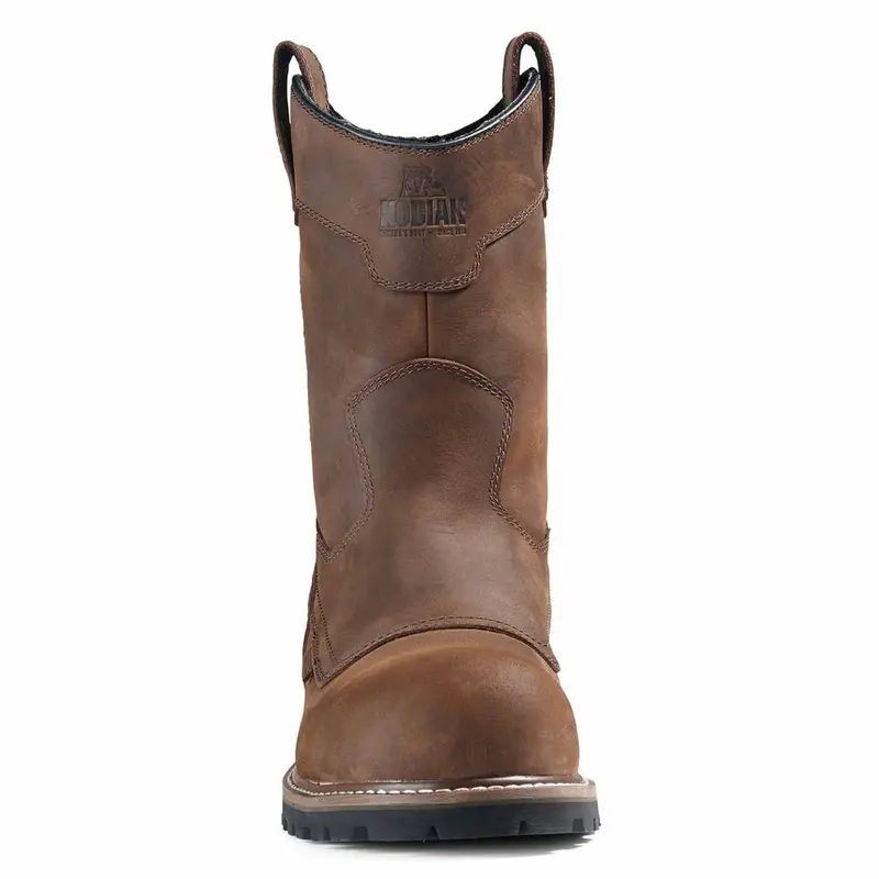 Kodiak Mckinney Wellington Men's Waterproof Pull-On Composite Toe Work Boot Kd0a4terdbx - Brown 8