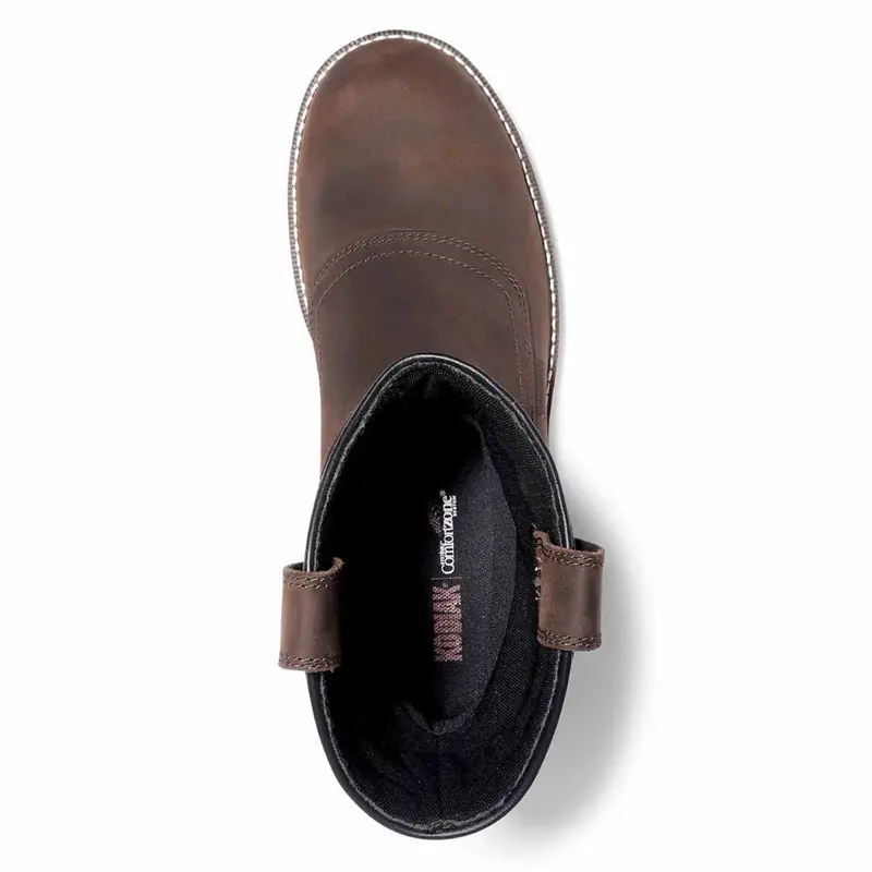 Kodiak Mckinney Wellington Men's Waterproof Pull-On Composite Toe Work Boot Kd0a4terdbx - Brown 9