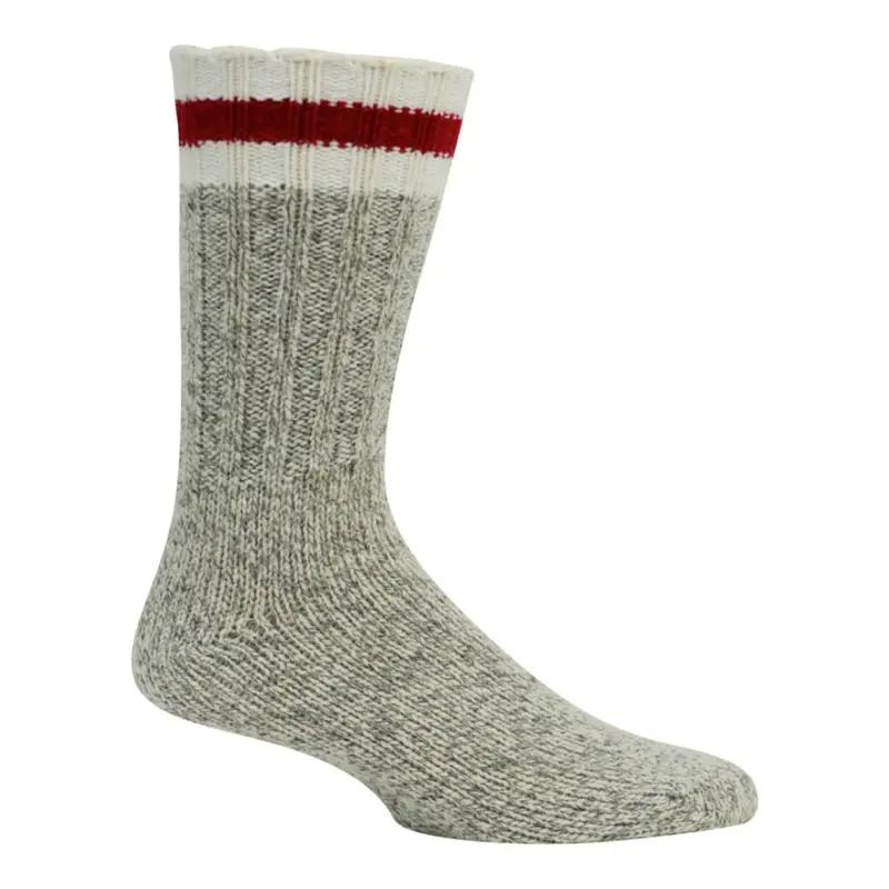 Kodiak Men's Merino Wool Blend Work Socks - Grey/Red 1