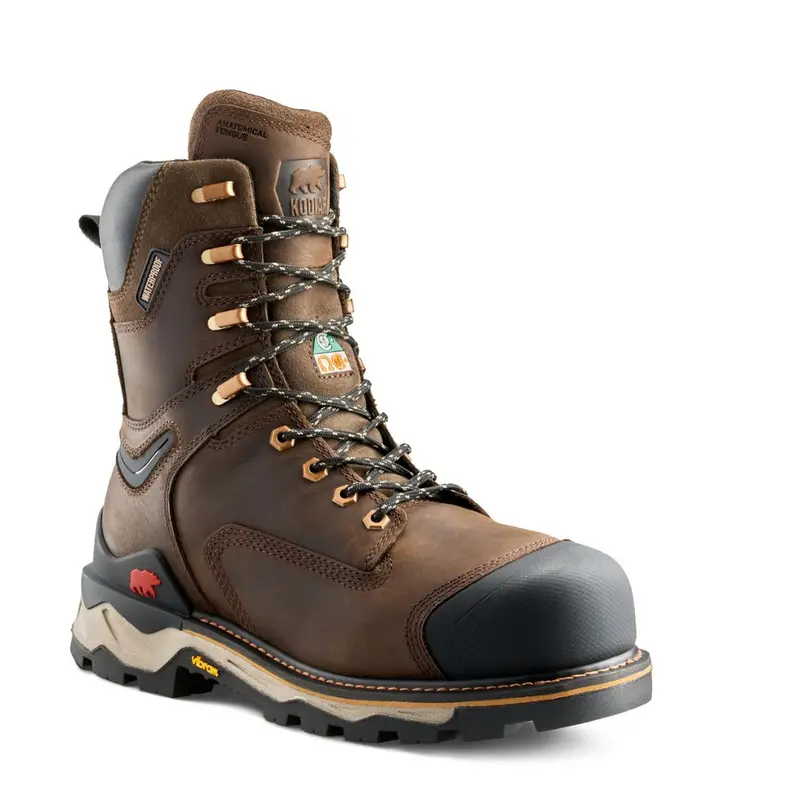 Kodiak Neragon Men's 8" Waterproof Composite Toe Work Boot 1304Db - Dark Brown 1