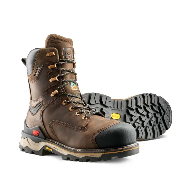 Kodiak Neragon Men's 8" Waterproof Composite Toe Work Boot 1304Db - Dark Brown 5