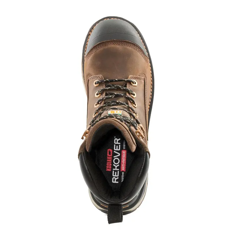 Kodiak Neragon Men's 8" Waterproof Composite Toe Work Boot 1304Db - Dark Brown 6