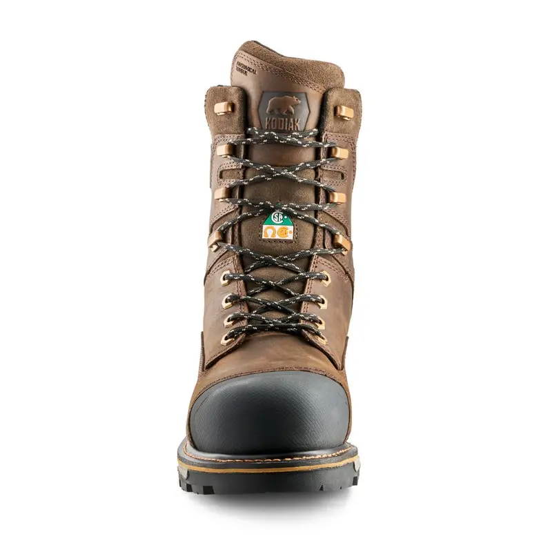 Kodiak Neragon Men's 8" Waterproof Composite Toe Work Boot 1304Db - Dark Brown 8