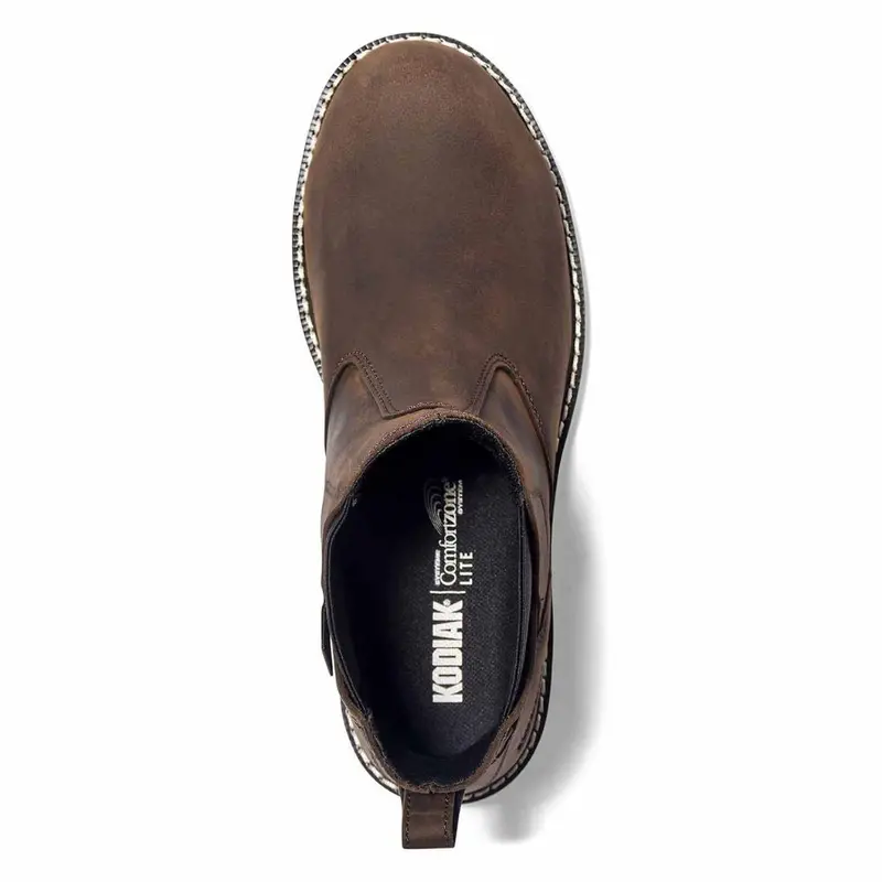 Kodiak Whitton Chelsea Women's Steel Toe Pull On Wedge Work Boot Kd0a4texdbx - Brown 6