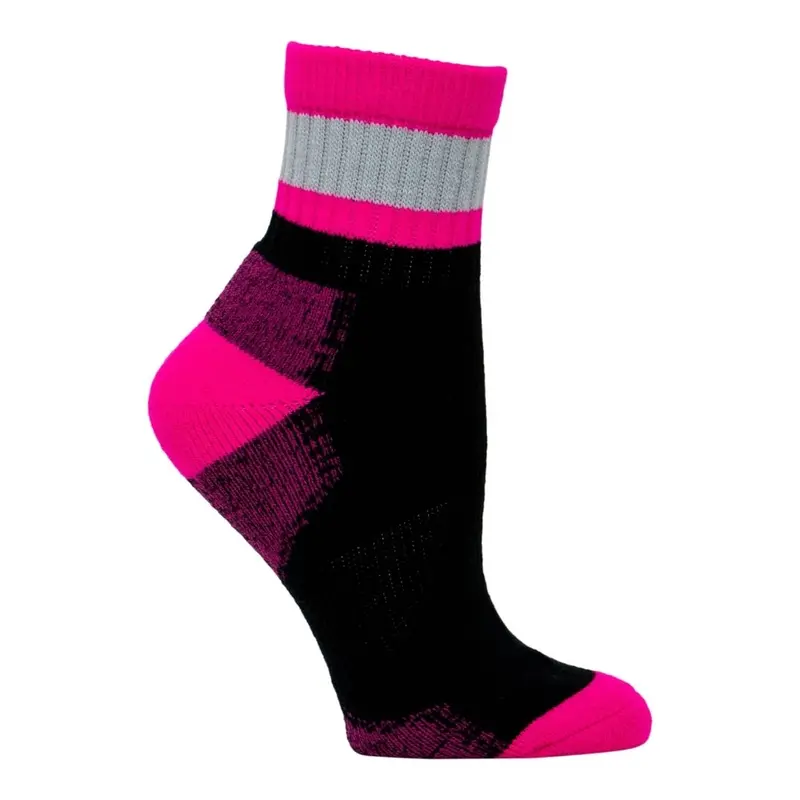 Kodiak Women's 2 Pk Work Sock Mid Length - Black/Grey/Pink 3305Q/2L 1