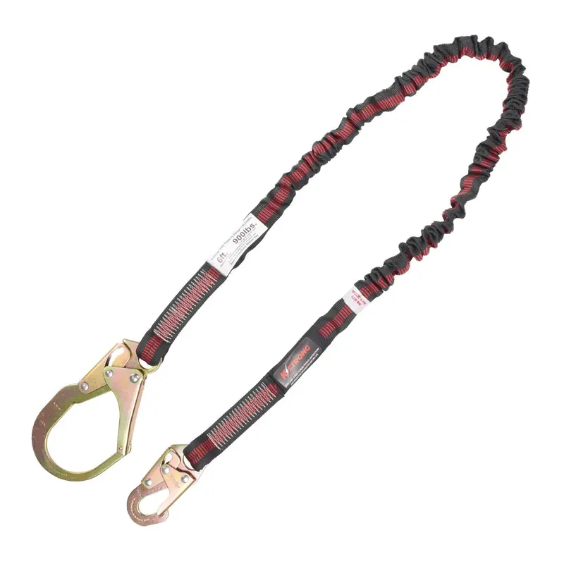 Kstrong® 6 Ft. Internal Design Shock Absorbing Lanyard With Snap Hook And Rebar Hook (Ansi) 1