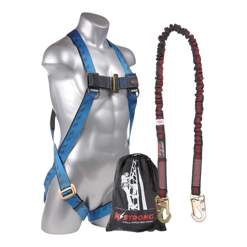 Kstrong® Kapture™ Essential 3-Point Full Body Harness With 6′ Internal Sal With Snap Hooks, S-L (Ansi) / S-L 1
