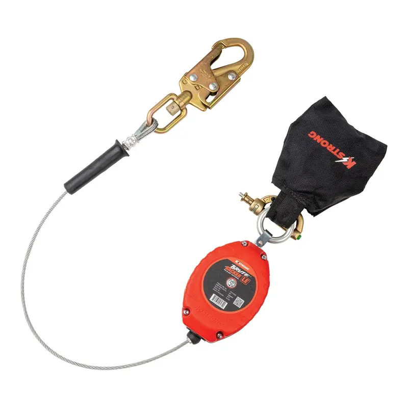 Kstrong Kstrong® Brute™ Backer™ Le 8.5 Ft. Cable Srl-Le W/ Snap Hook At Connector End And Shock Pack W/ Twin Srl Connector At Top (Ansi) 1