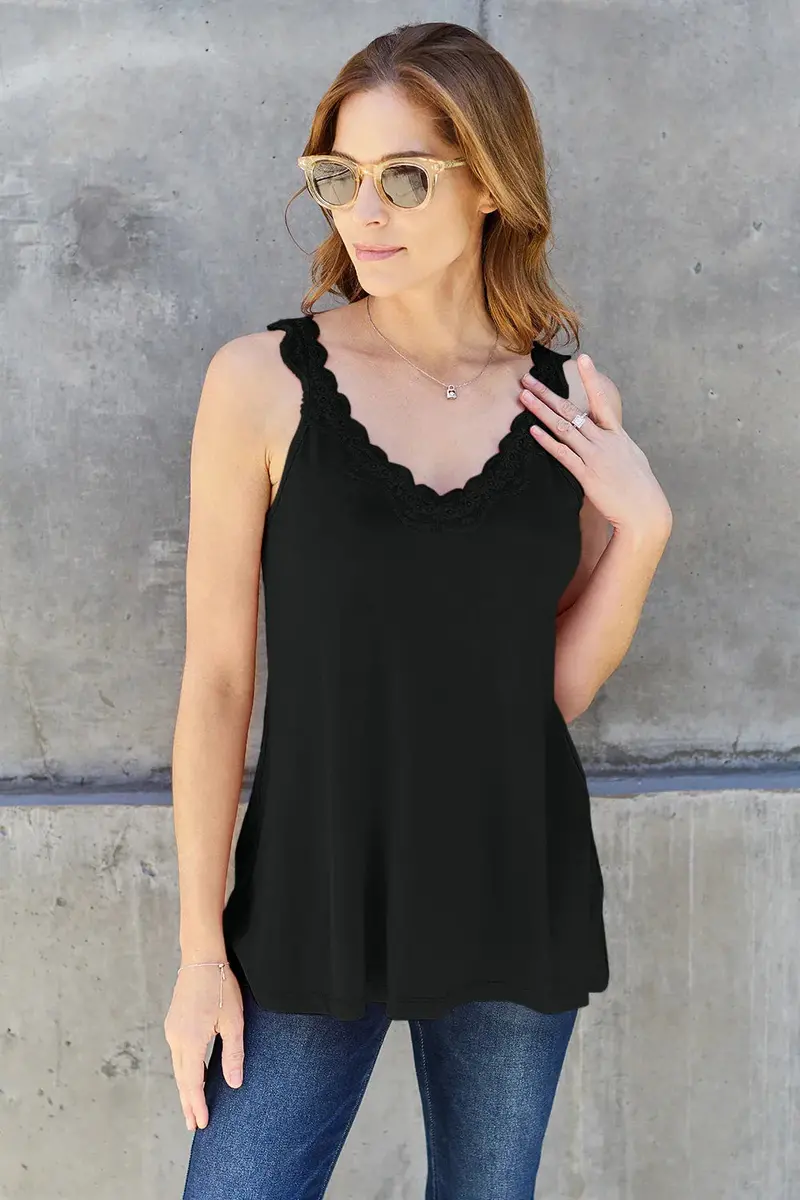Lace Detail V-Neck Cutout Cami 11