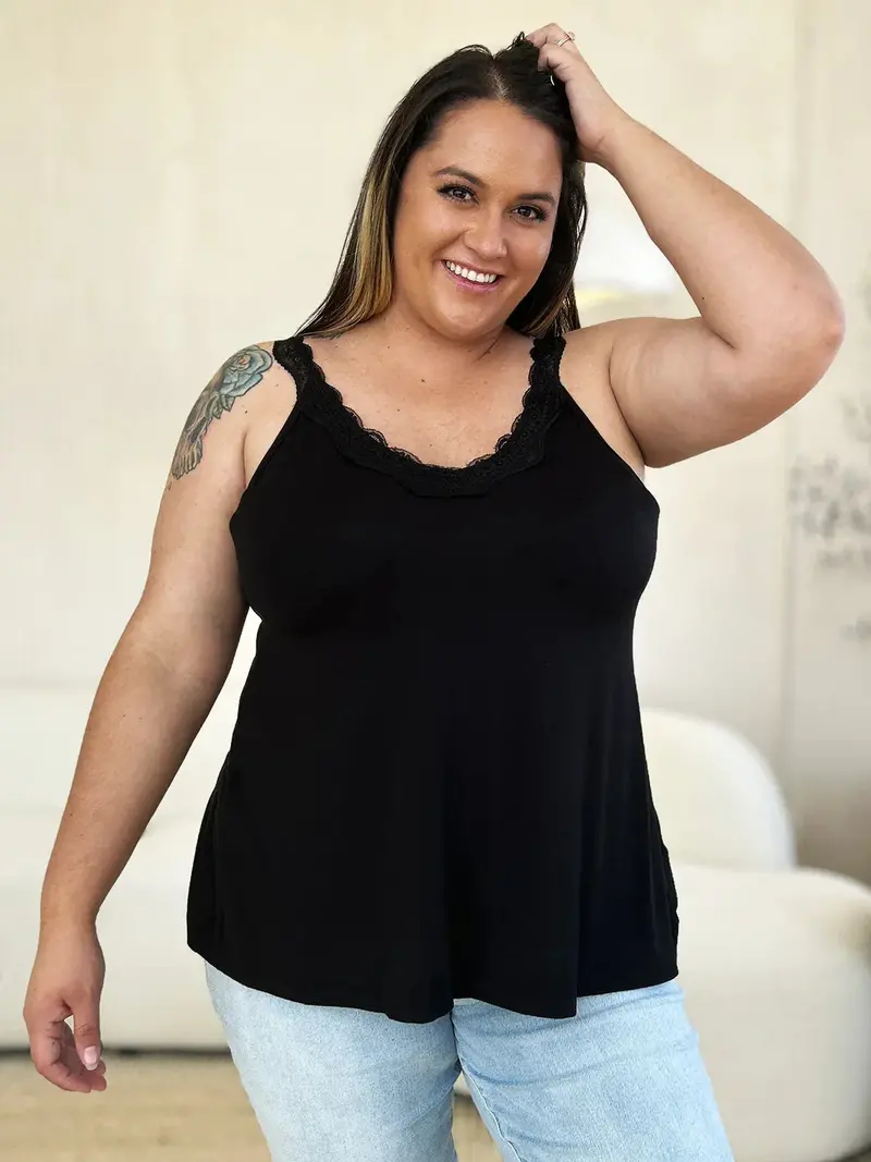 Lace Detail V-Neck Cutout Cami 13
