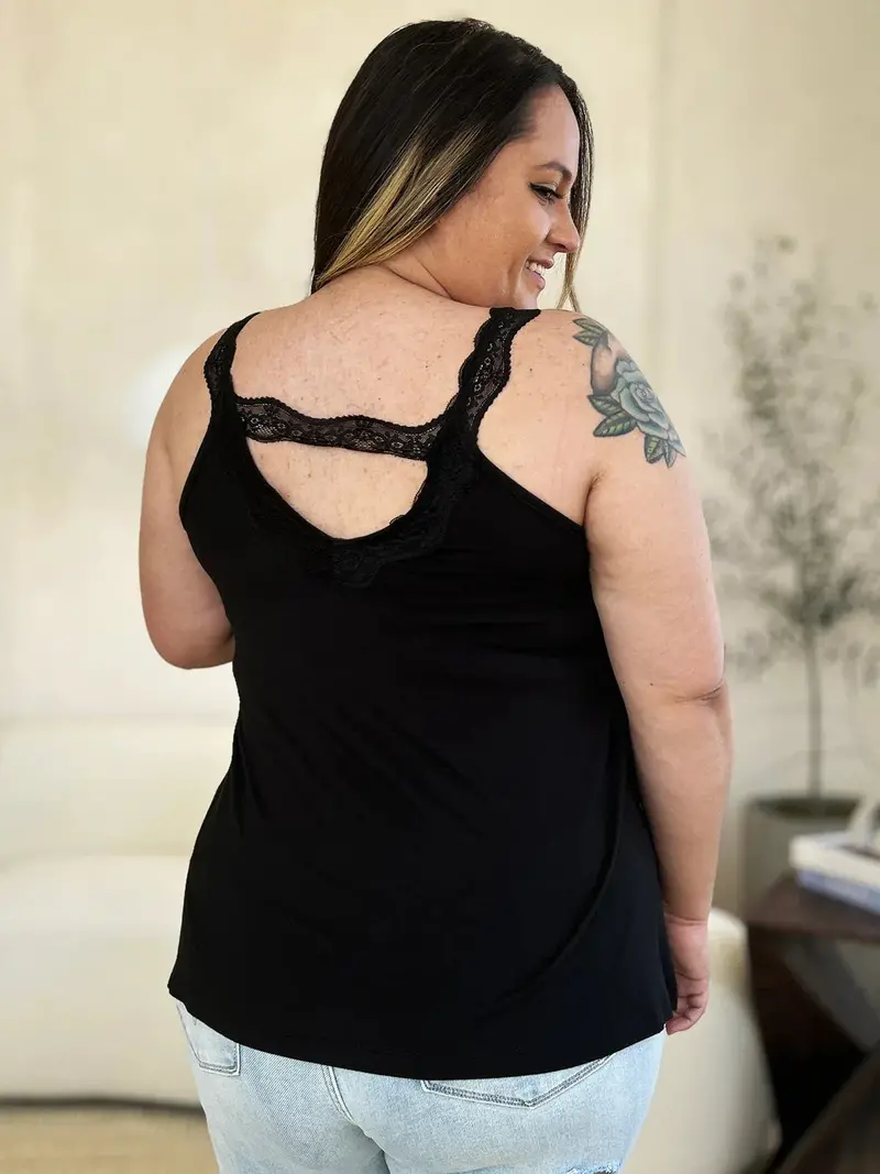 Lace Detail V-Neck Cutout Cami 15
