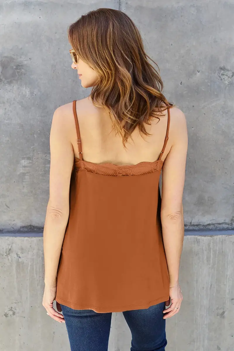 Lace Trim V-Neck Cami 2
