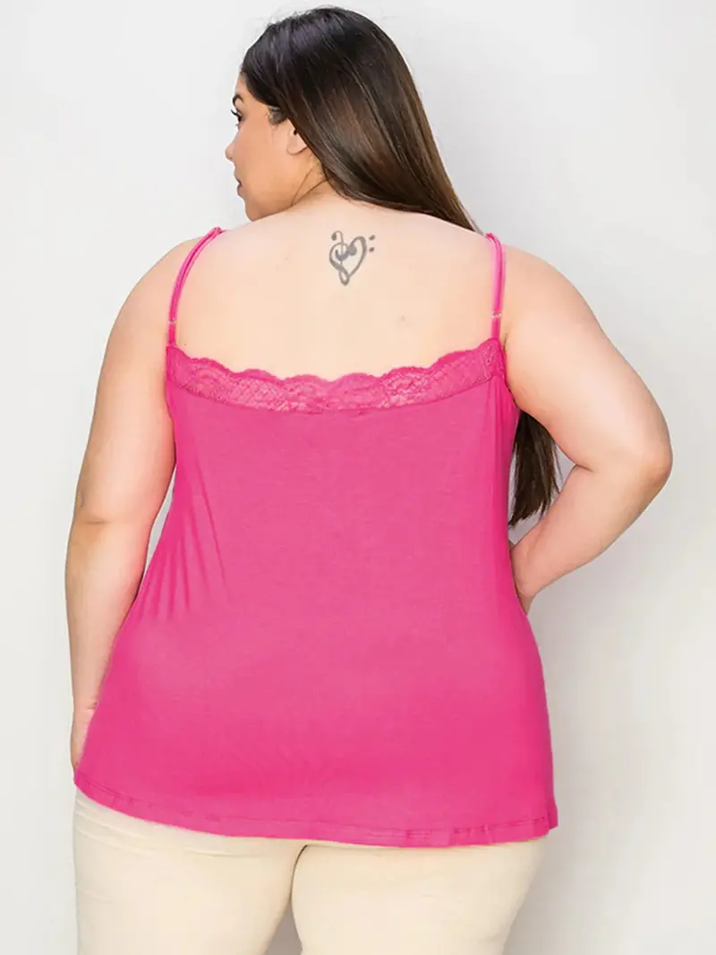 Lace Trim V-Neck Cami 20