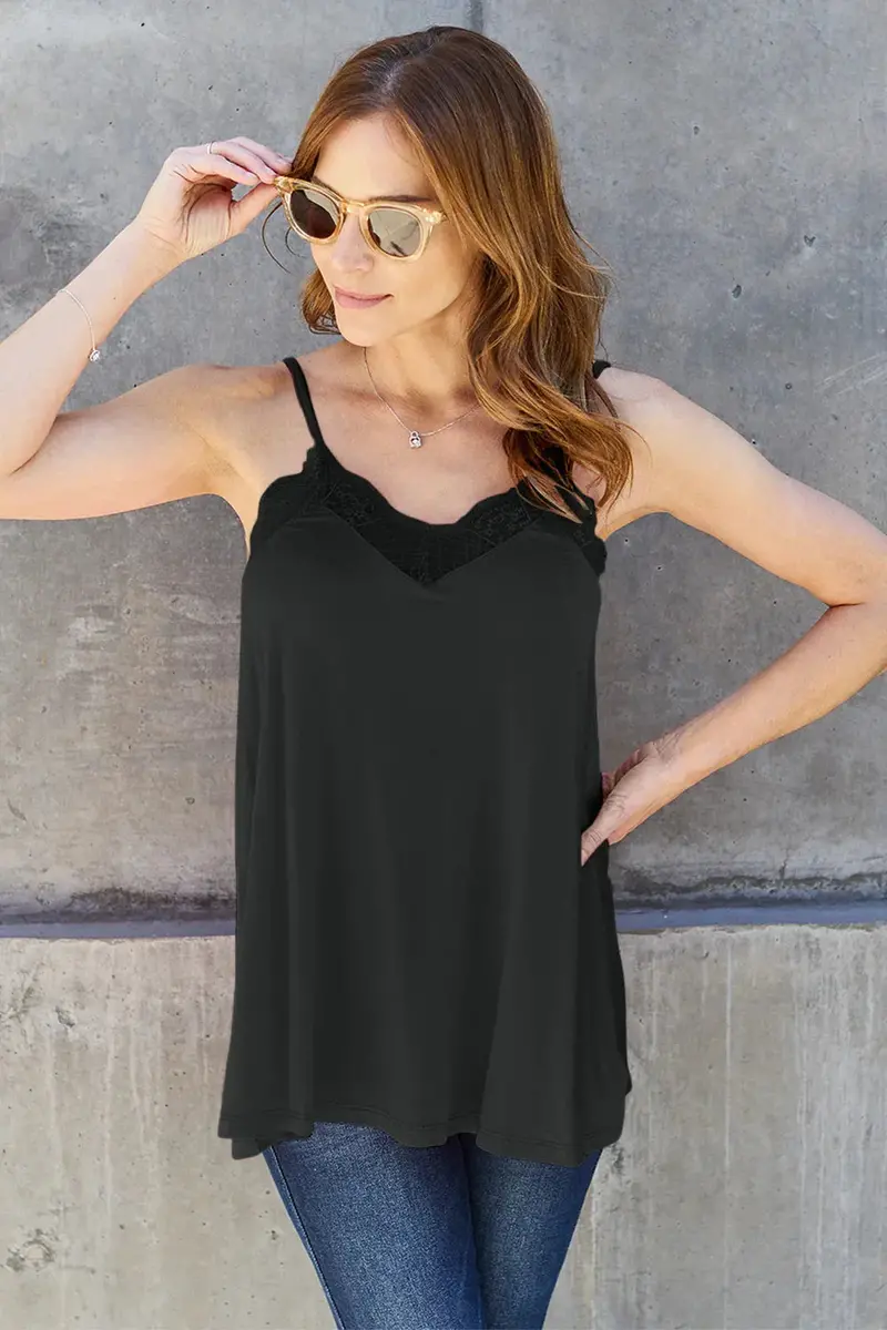 Lace Trim V-Neck Cami 8