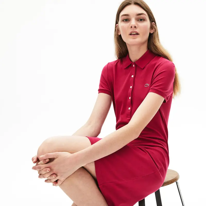 Lacoste Women's Stretch Cotton Mini Piqué Polo Dress Ef8470-3Dh 3
