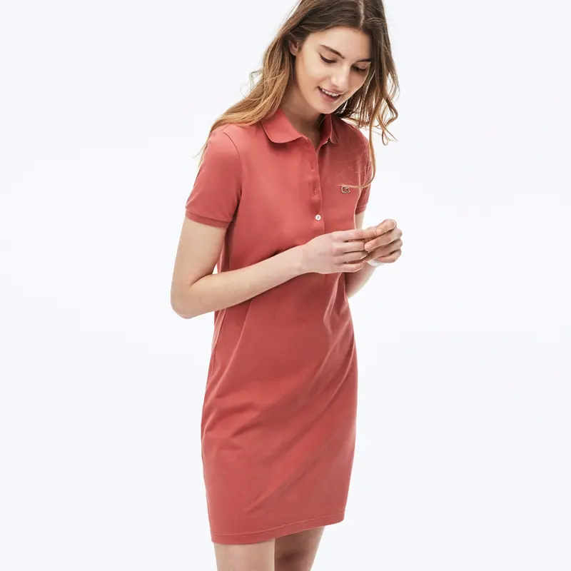 Lacoste Women's Stretch Cotton Mini Piqué Polo Dress Ef8470-Zv9 1