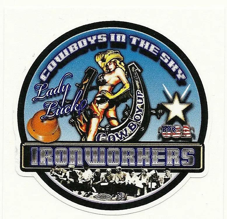 Lady Luck Ironworker Premium Sticker #Bw6 2
