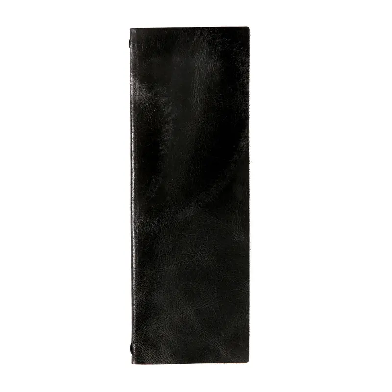 Leather Wine Menu Cover 4 Slim "Raw" 2