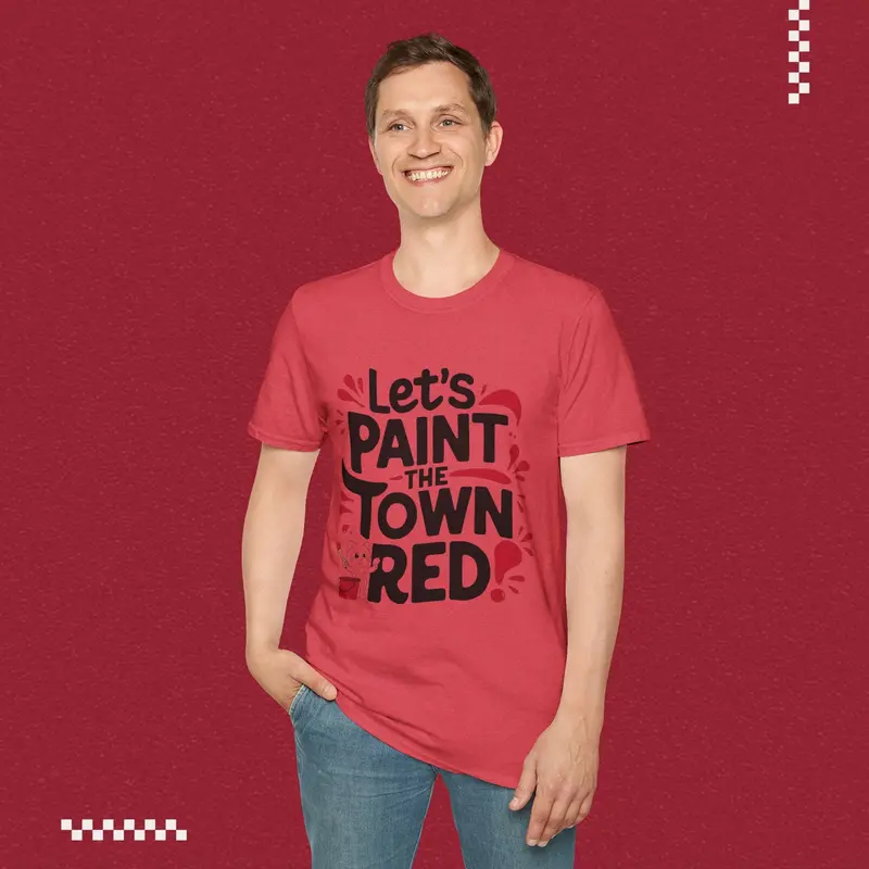 Let Paint Town Red Idiom Cotton T-Shirt 17