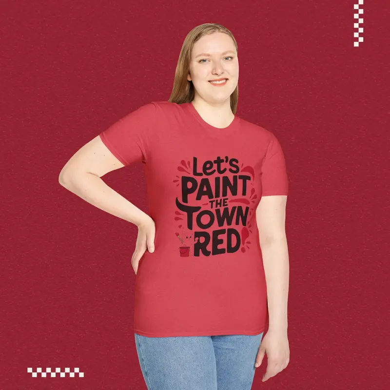 Let Paint Town Red Idiom Cotton T-Shirt 18