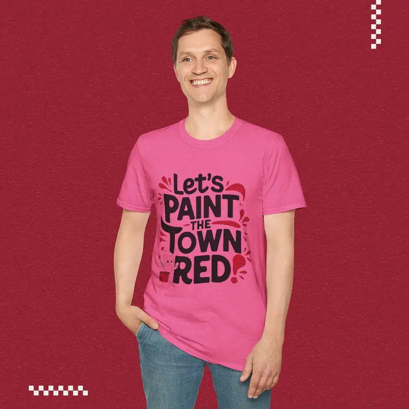 Let Paint Town Red Idiom Cotton T-Shirt 20