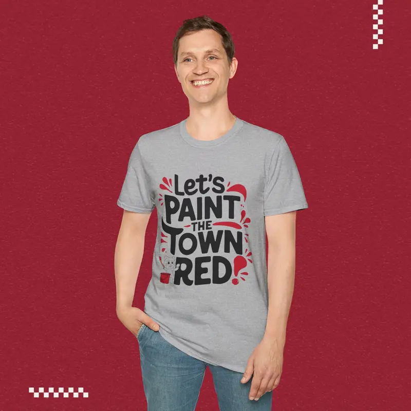 Let Paint Town Red Idiom Cotton T-Shirt 24