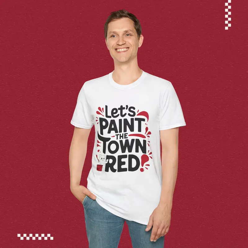 Let Paint Town Red Idiom Cotton T-Shirt 27