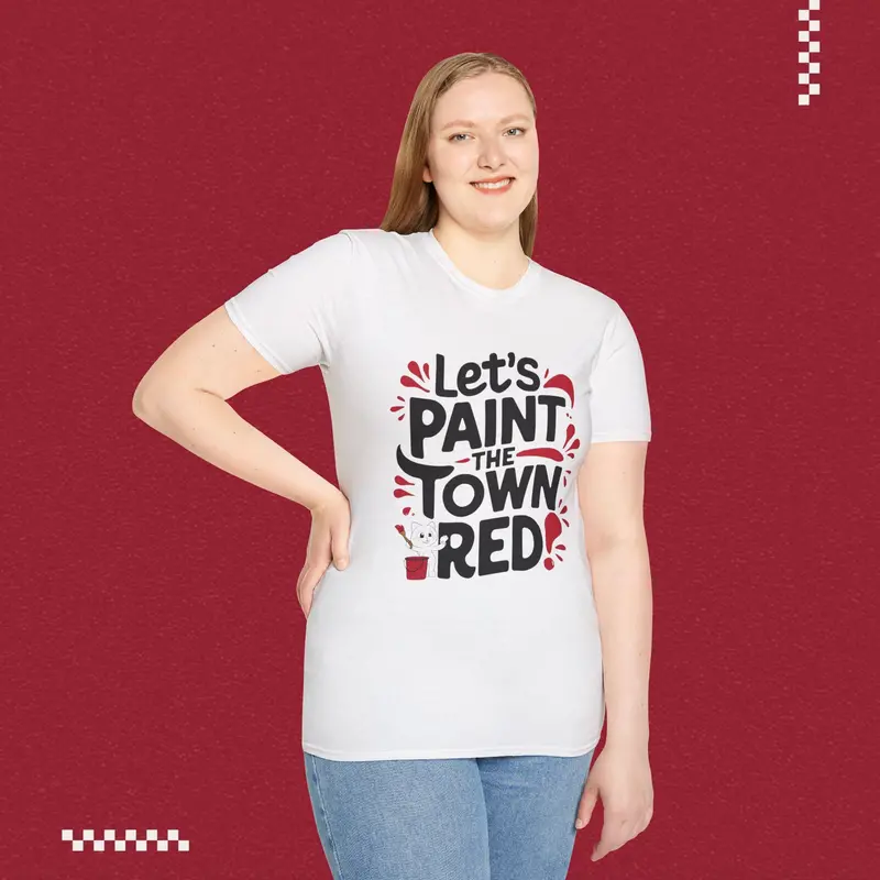 Let Paint Town Red Idiom Cotton T-Shirt 28