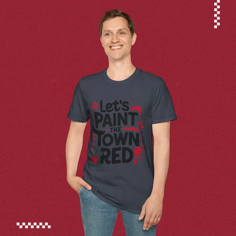 Let Paint Town Red Idiom Cotton T-Shirt 30