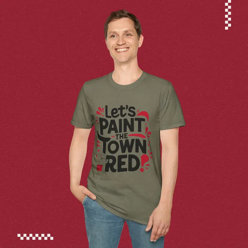 Let Paint Town Red Idiom Cotton T-Shirt 32