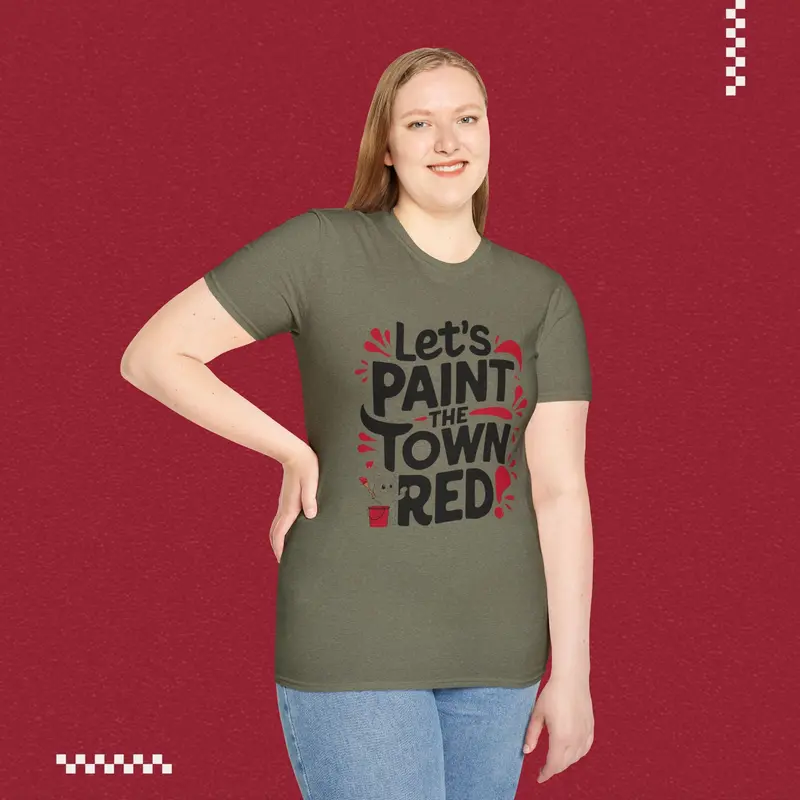 Let Paint Town Red Idiom Cotton T-Shirt 33