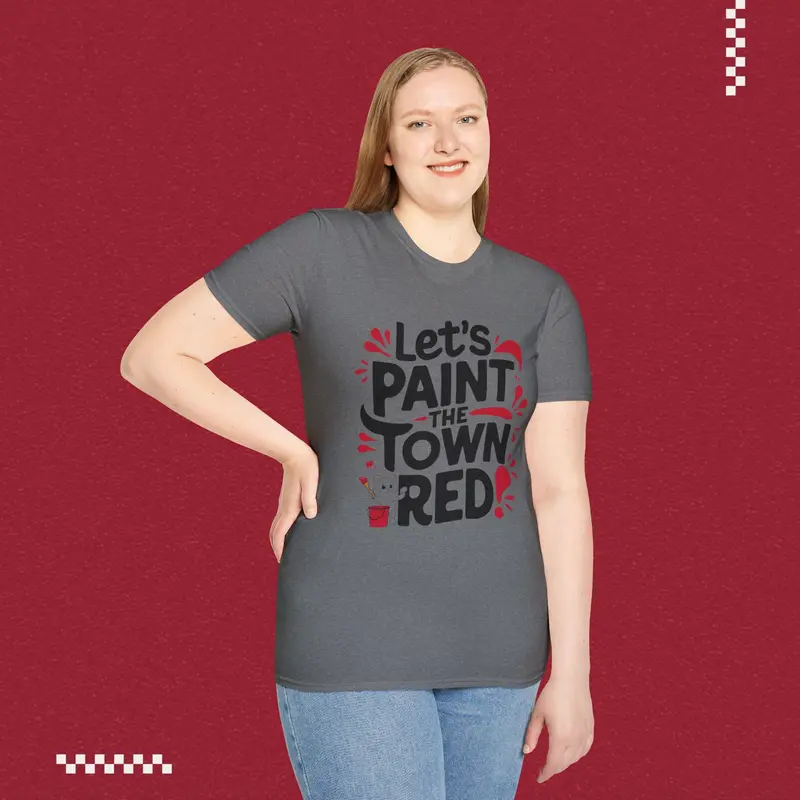 Let Paint Town Red Idiom Cotton T-Shirt 35