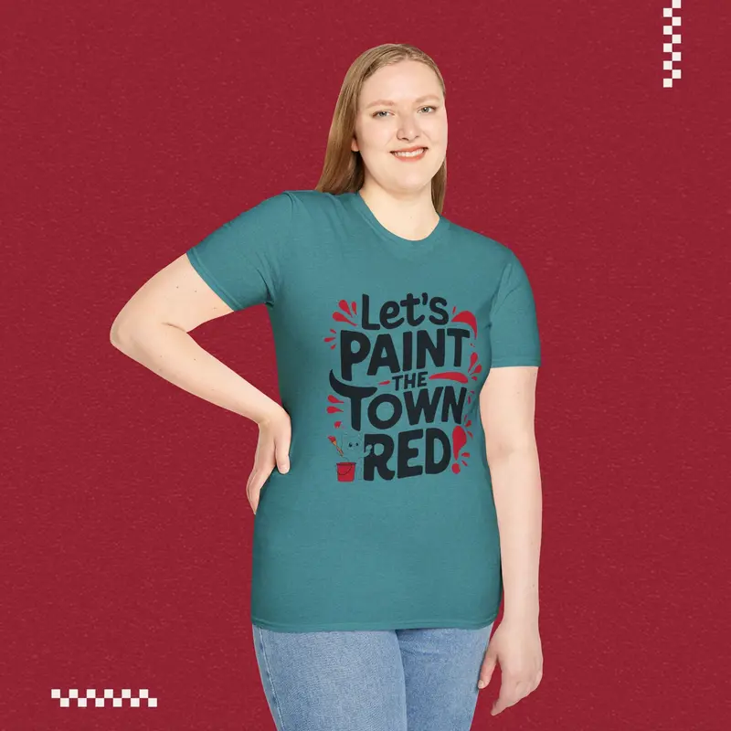 Let Paint Town Red Idiom Cotton T-Shirt 37