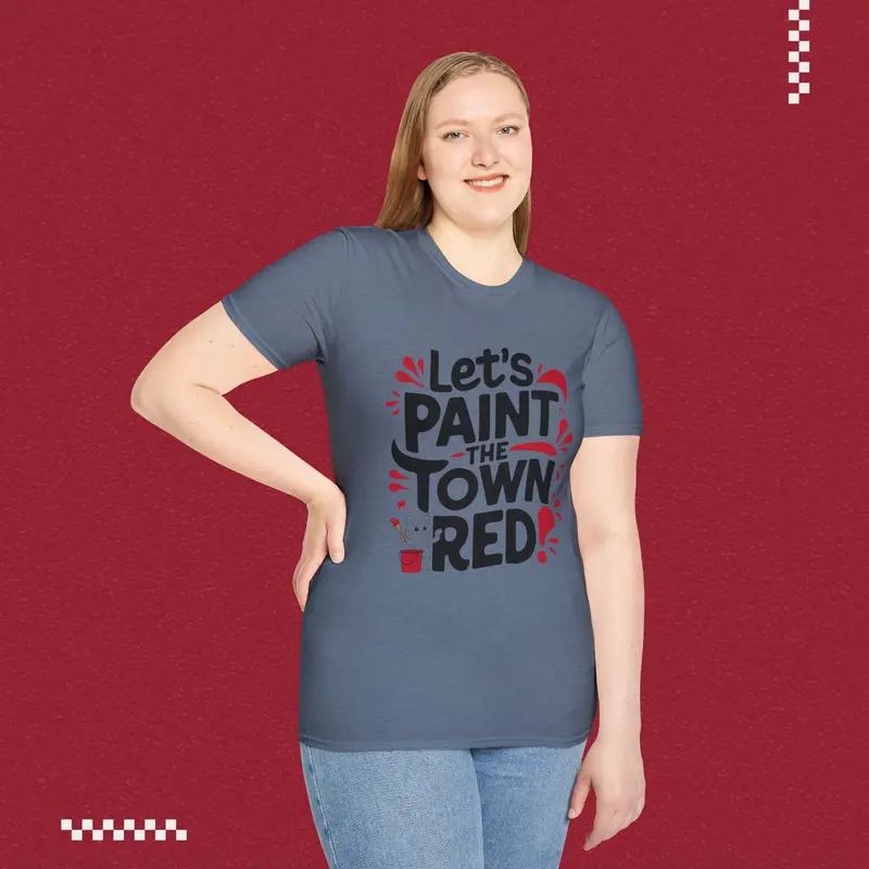 Let Paint Town Red Idiom Cotton T-Shirt 39