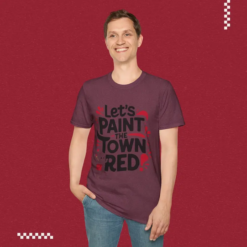 Let Paint Town Red Idiom Cotton T-Shirt 40