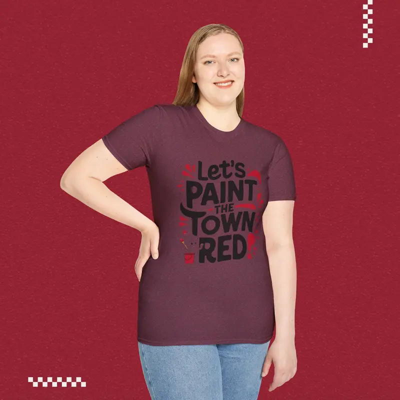 Let Paint Town Red Idiom Cotton T-Shirt 41
