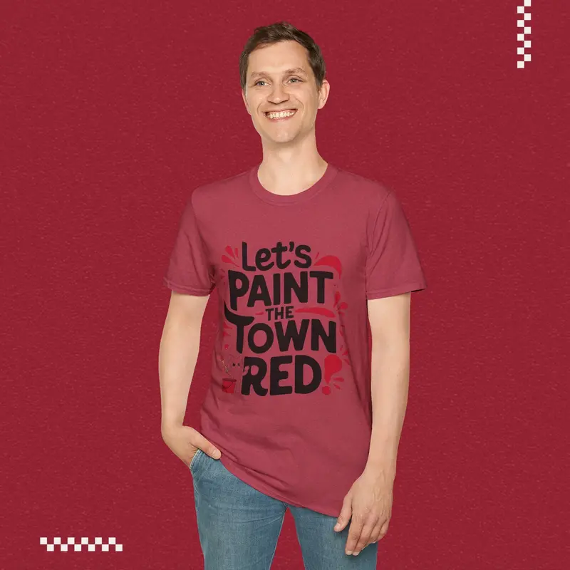 Let Paint Town Red Idiom Cotton T-Shirt 42