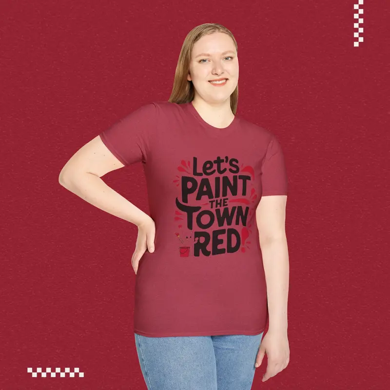 Let Paint Town Red Idiom Cotton T-Shirt 43