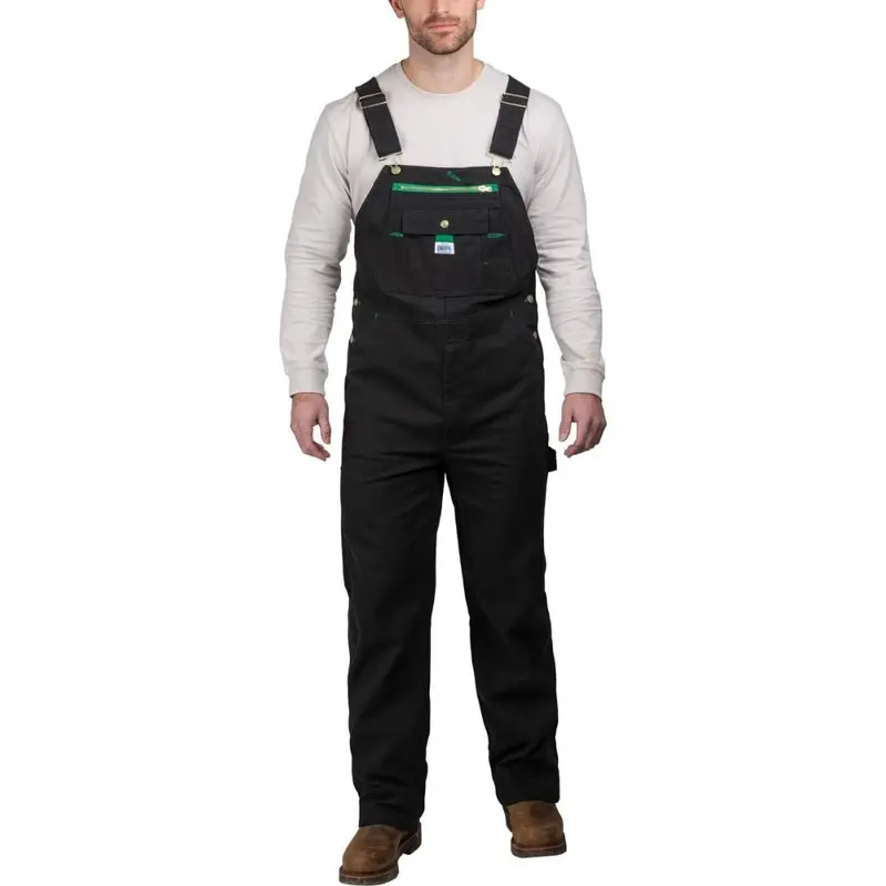 Liberty Men's Duck Bib Work Overall Yb790 - Black 1