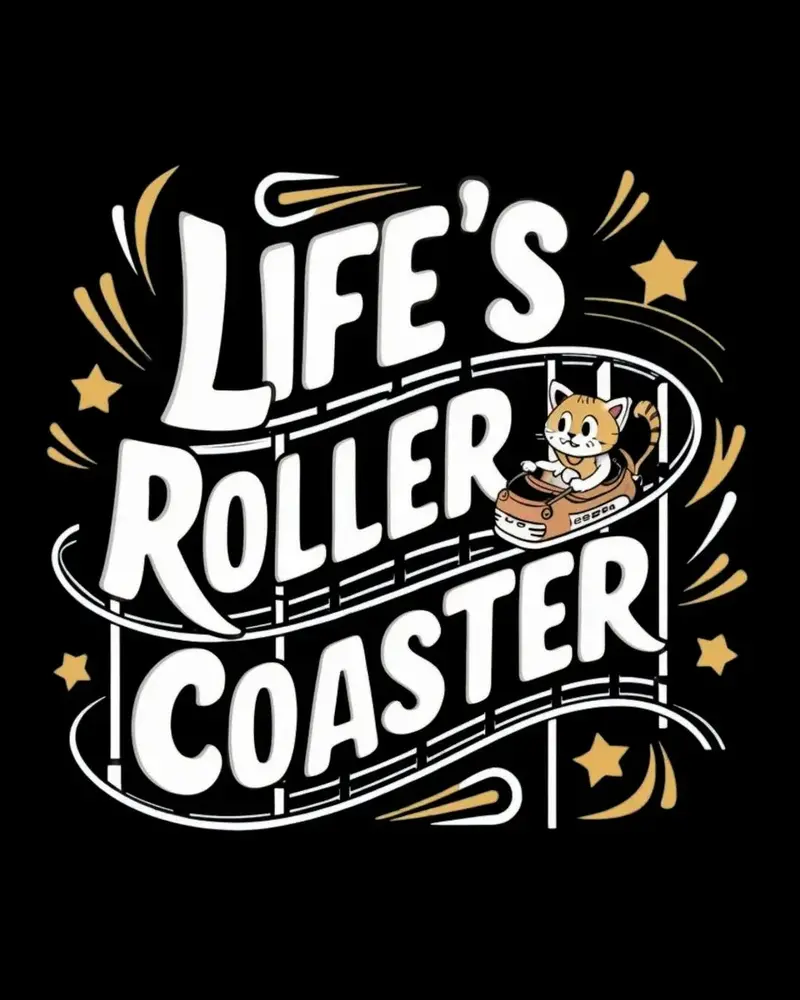 Life Roller Coaster Cotton Tshirt 2