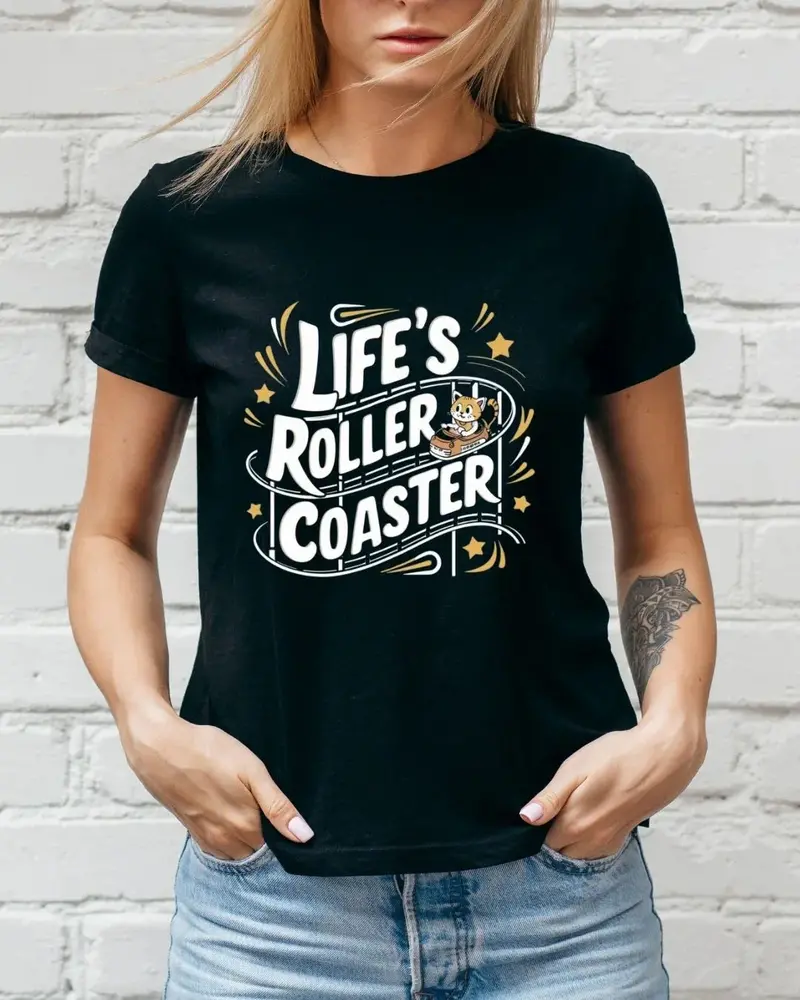 Life Roller Coaster Cotton Tshirt 3