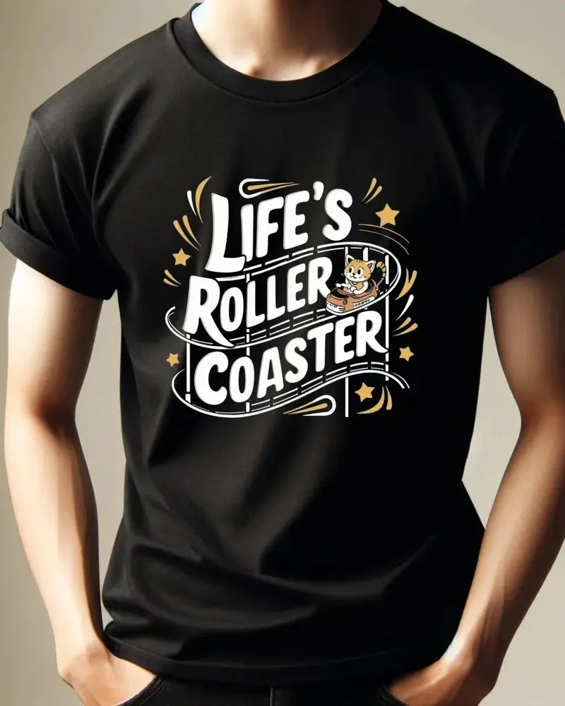 Life Roller Coaster Cotton Tshirt 4