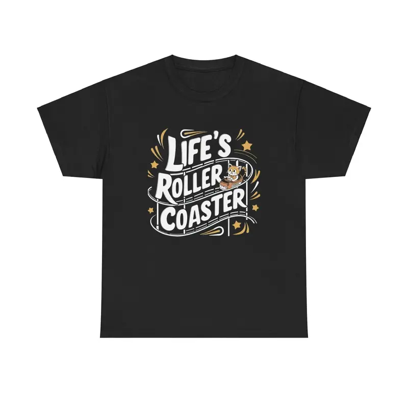 Life Roller Coaster Idiom Cotton T-Shirt 5