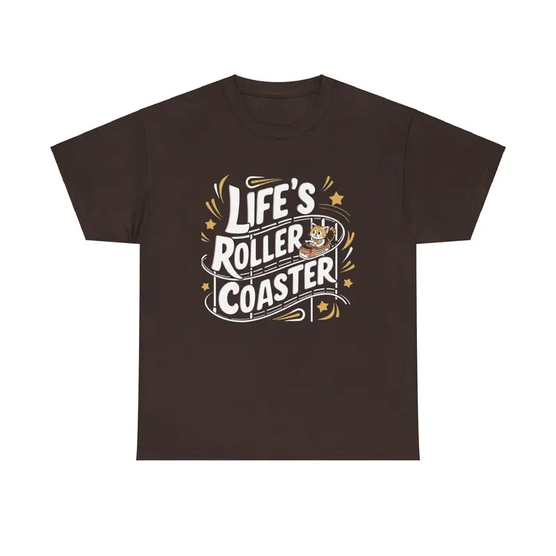 Life Roller Coaster Idiom Cotton T-Shirt 6