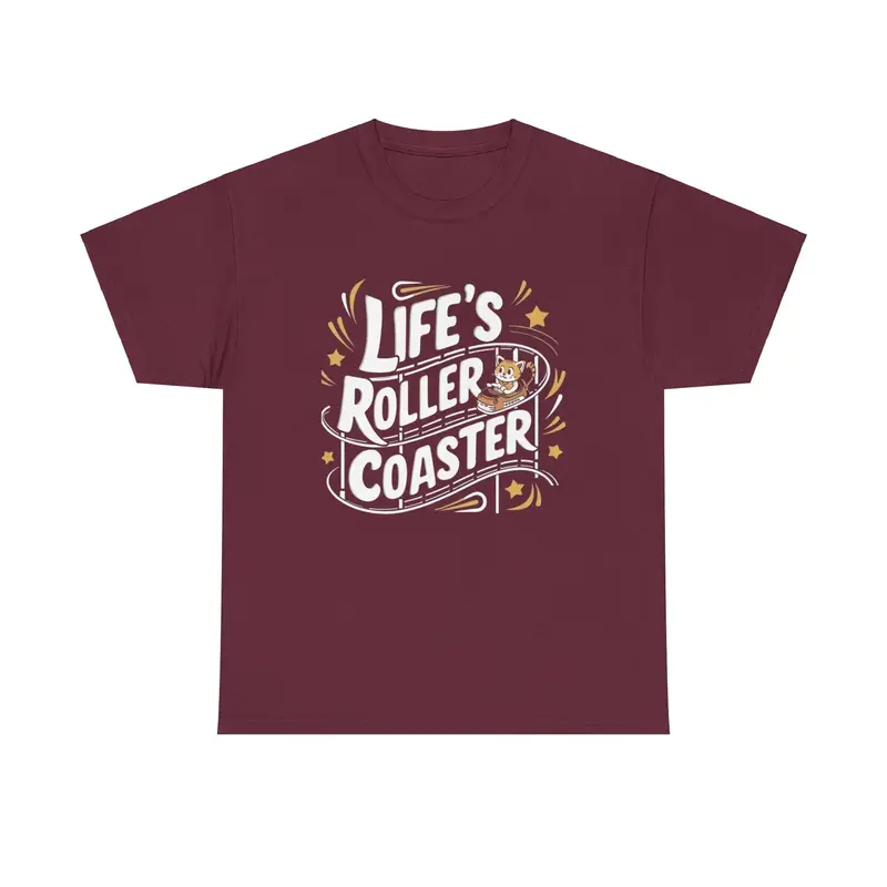 Life Roller Coaster Idiom Cotton T-Shirt 7
