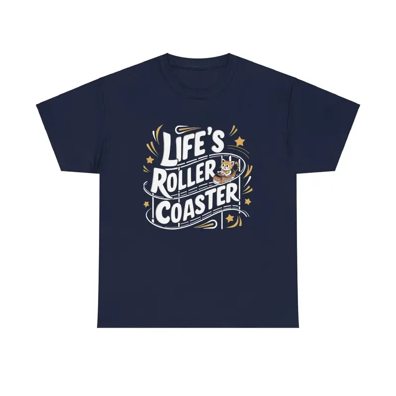 Life Roller Coaster Idiom Cotton T-Shirt 8