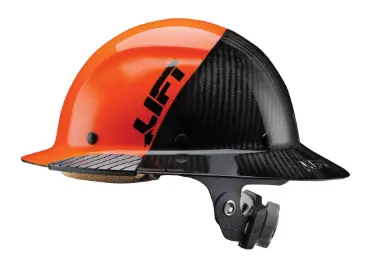 Lift Safety Dax Carbon Fiber 50/50 Full Brim Hard Hat Blue 3