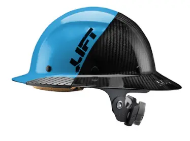 Lift Safety Dax Carbon Fiber 50/50 Full Brim Hard Hat Blue 5