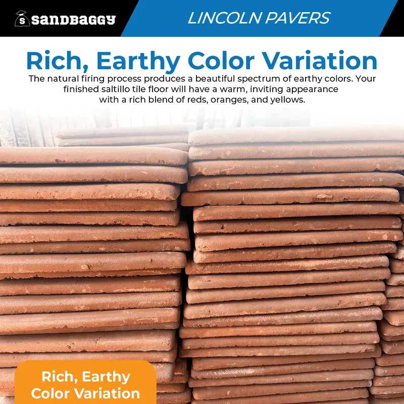 Lincoln Saltillo Tile 12X12 | Unsealed Handmade Mexican Tile 6